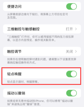 罗城苹果授权维修站分享iPhone轻点无法唤醒怎么办 