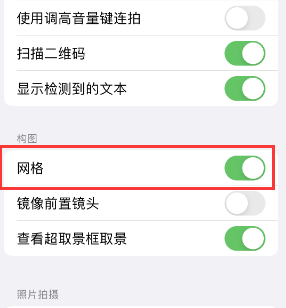 罗城苹果手机维修网点分享iPhone如何开启九宫格构图功能 