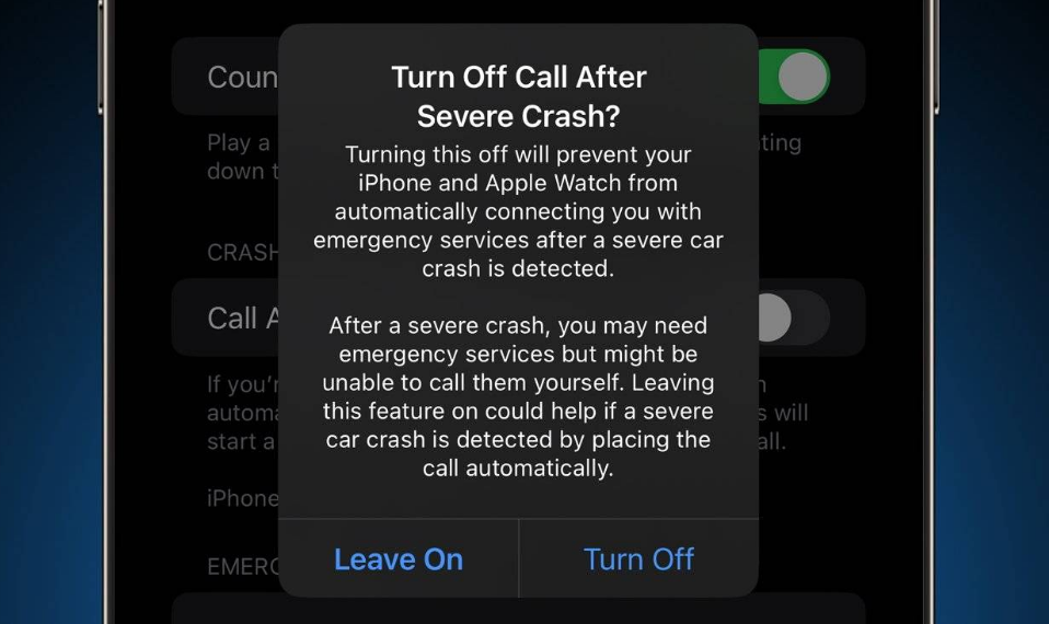罗城苹果14维修分享 iPhone 14 和 Apple Watch 上关闭崩溃检测 